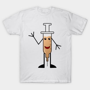 Syringe smile doodle vector T-Shirt